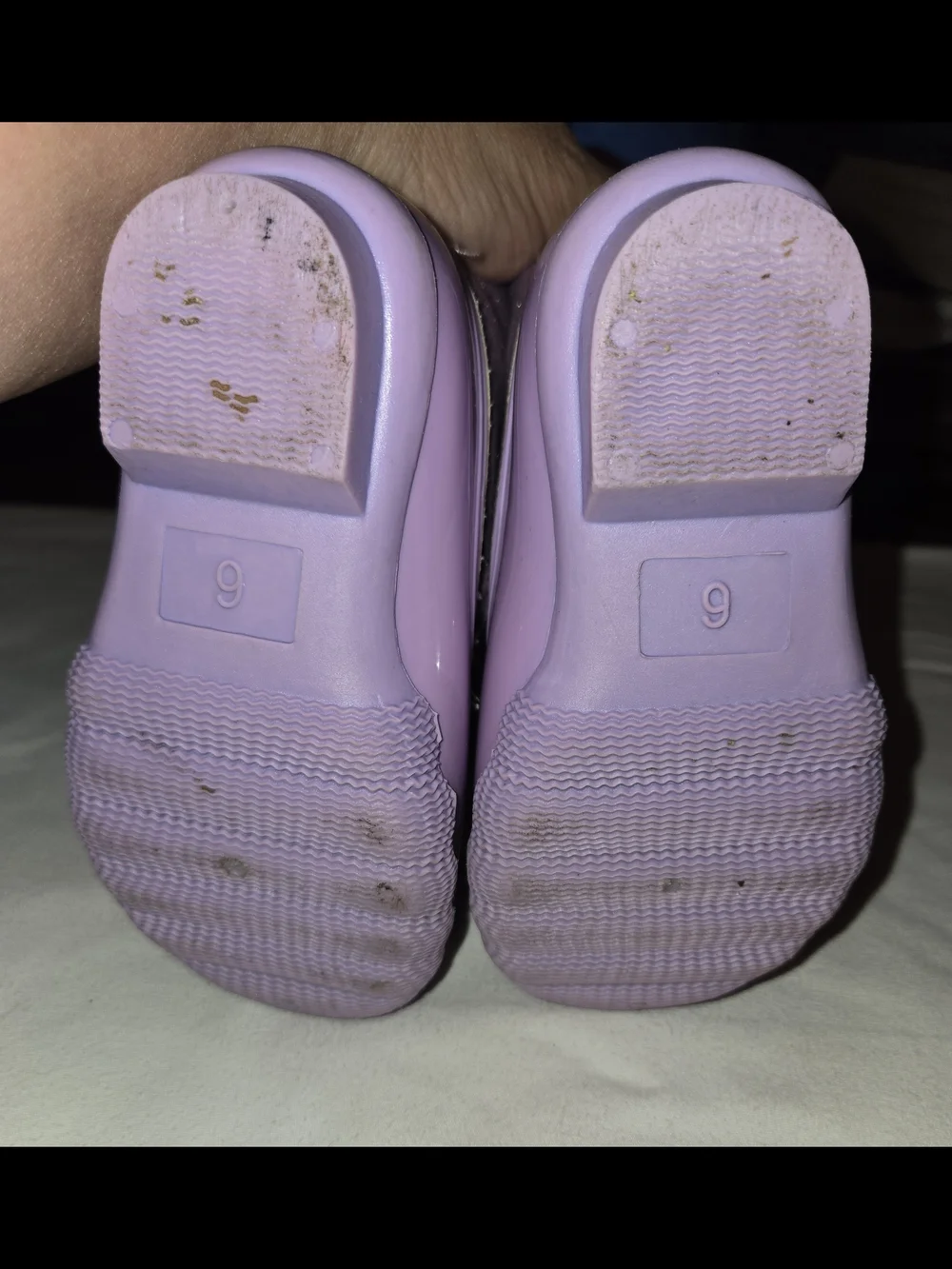 Chosen Steps Kids Purple Glitter Lace-Up Rain Boots SZ 6